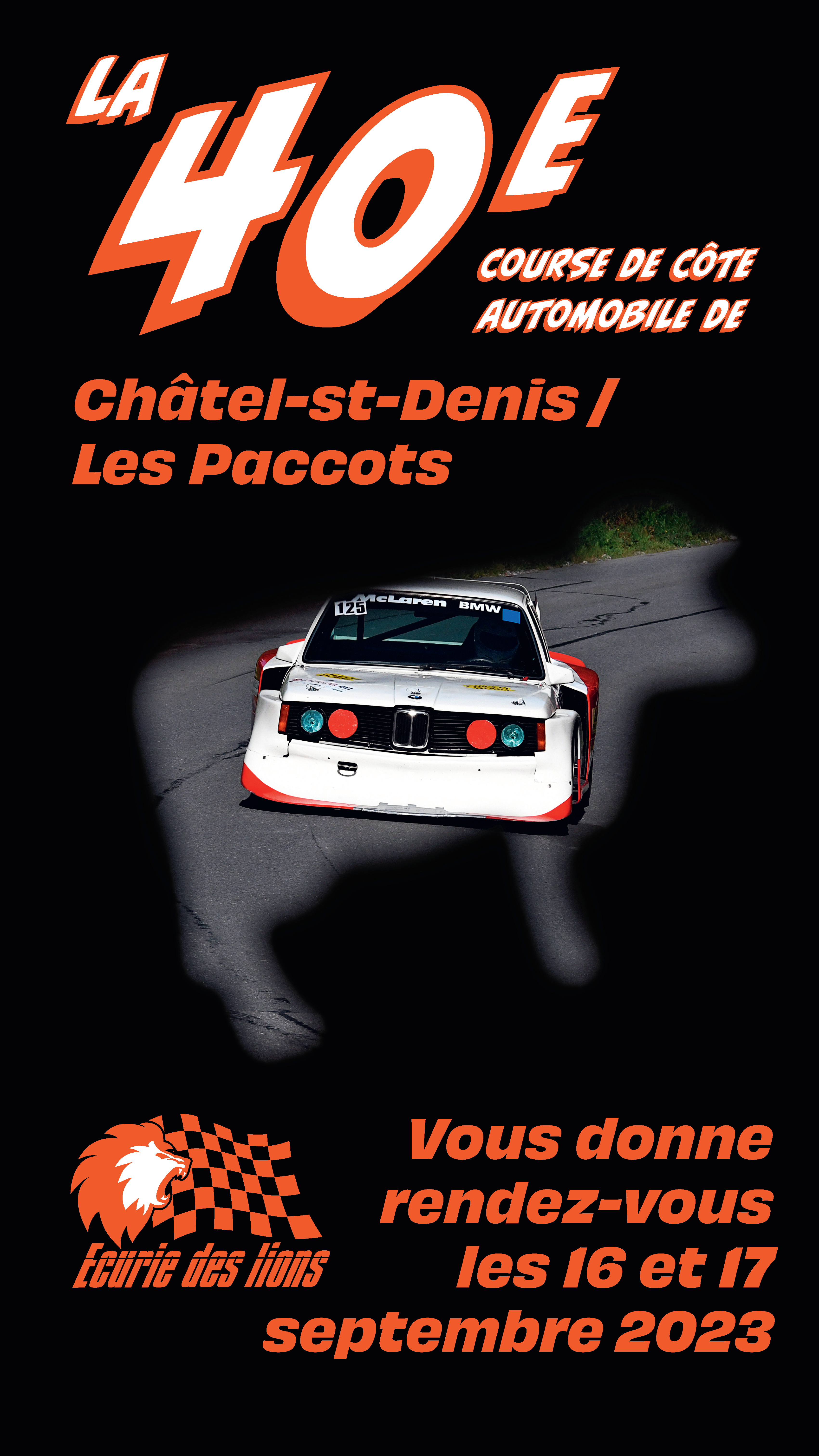 Affiche pour la 40e edition de la course de côte
